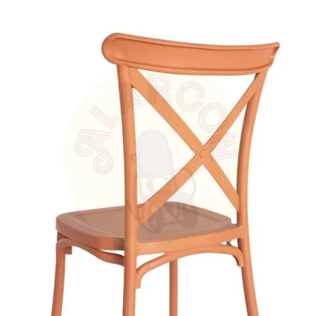 Silla apilable en polipropileno color teja apta para exterior e interior homologada para uso contract 53x43x88cm - Ixia - 617404IX - foto-secundaria-2