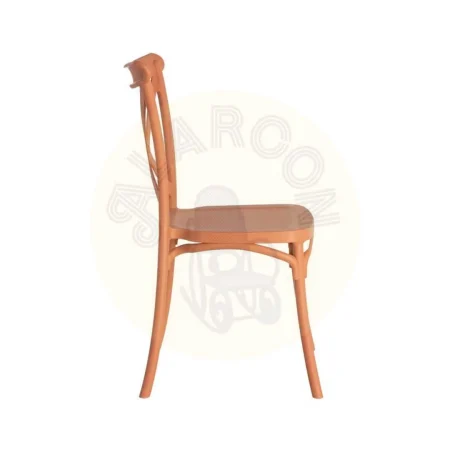 Silla apilable en polipropileno color teja apta para exterior e interior homologada para uso contract 53x43x88cm - Ixia - 617404IX - foto-secundaria-3
