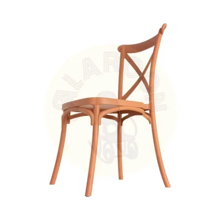Silla apilable en polipropileno color teja apta para exterior e interior homologada para uso contract 53x43x88cm - Ixia - 617404IX - foto-secundaria-5