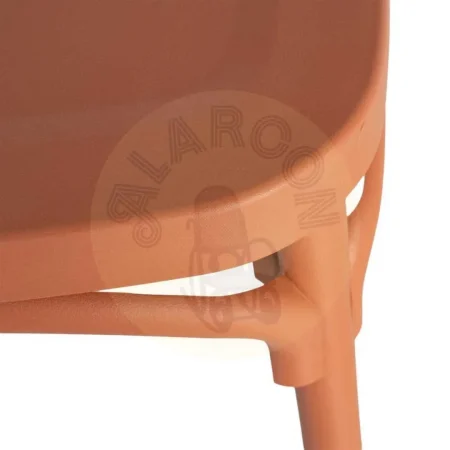 Silla apilable en polipropileno color teja apta para exterior e interior homologada para uso contract 53x43x88cm - Ixia - 617404IX - foto-secundaria-7