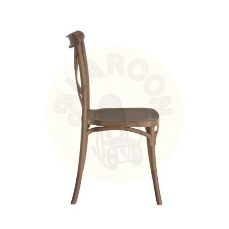 Silla apilable para exterior e interior marrón polipropileno 53x43x88cm - Ixia - 617405IX - foto-secundaria-3