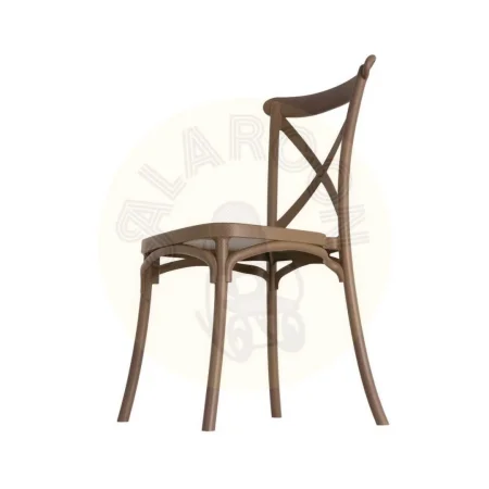 Silla apilable para exterior e interior marrón polipropileno 53x43x88cm - Ixia - 617405IX - foto-secundaria-5