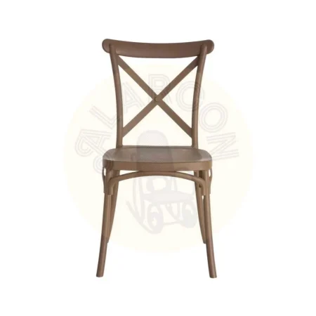 Silla apilable para exterior e interior marrón polipropileno 53x43x88cm - Ixia - 617405IX - foto-secundaria-6