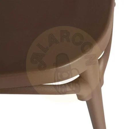 Silla apilable para exterior e interior marrón polipropileno 53x43x88cm - Ixia - 617405IX - foto-secundaria-7
