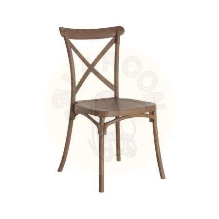 Silla apilable para exterior e interior marrón polipropileno 53x43x88cm - Ixia - 617405IX - foto-secundaria-9