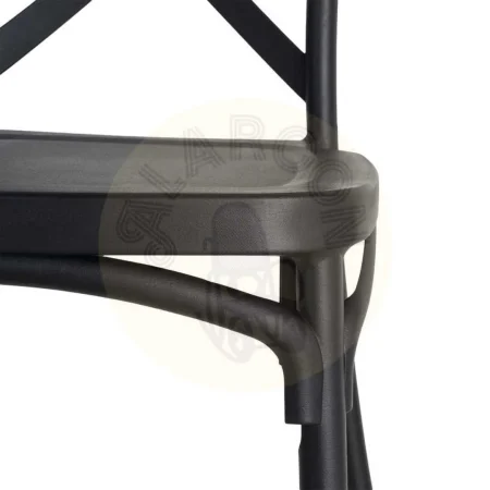 Silla apilable de polipropileno apta para exterior e interior gris antracita 53x43x88cm - Ixia - 617406IX - foto-secundaria-1