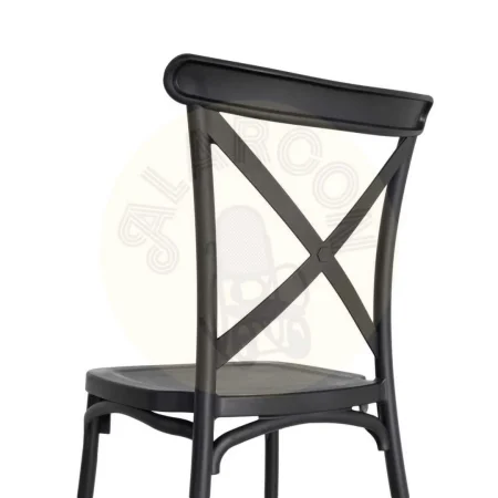 Silla apilable de polipropileno apta para exterior e interior gris antracita 53x43x88cm - Ixia - 617406IX - foto-secundaria-2