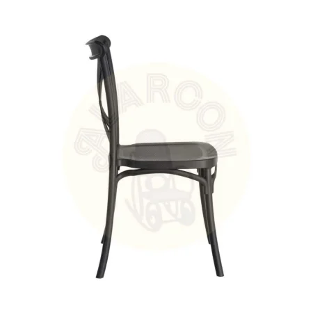 Silla apilable de polipropileno apta para exterior e interior gris antracita 53x43x88cm - Ixia - 617406IX - foto-secundaria-3