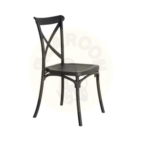 Silla apilable de polipropileno apta para exterior e interior gris antracita 53x43x88cm - Ixia - 617406IX - foto-secundaria-9