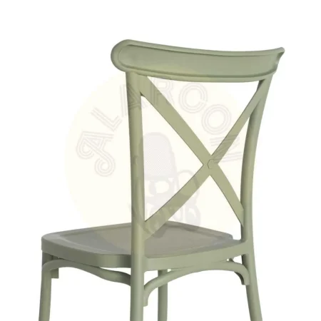 Silla apilable de exterior verde en polipropileno 53x43x88cm - Ixia - 617407IX - foto-secundaria-2