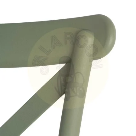 Silla apilable de exterior verde en polipropileno 53x43x88cm - Ixia - 617407IX - foto-secundaria-4