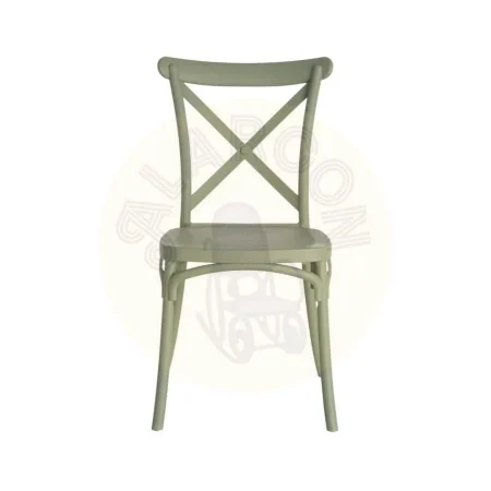 Silla apilable de exterior verde en polipropileno 53x43x88cm - Ixia - 617407IX - foto-secundaria-6