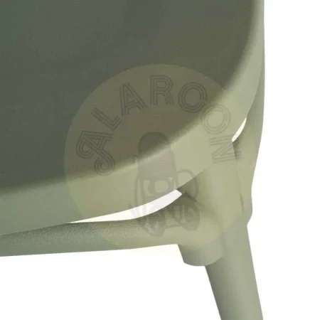 Silla apilable de exterior verde en polipropileno 53x43x88cm - Ixia - 617407IX - foto-secundaria-7