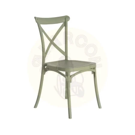 Silla apilable de exterior verde en polipropileno 53x43x88cm - Ixia - 617407IX - foto-secundaria-9