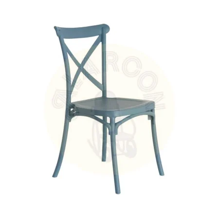Silla apilable para exterior azul en polipropileno 53x43x88cm - Ixia - 617413IX - foto-secundaria-8