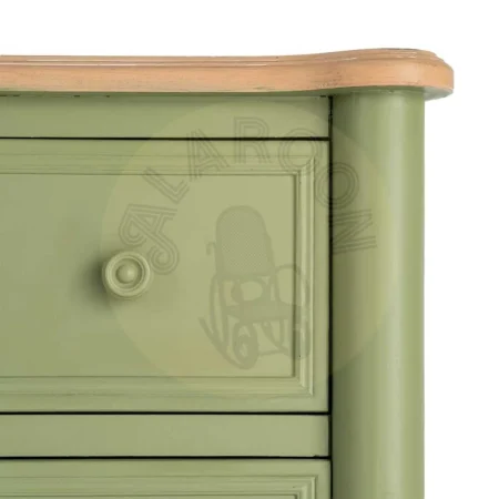 Mueble auxiliar en madera de abeto y DM acabado natural y verde 80x45x60cm - Ixia - 617460IX - foto-secundaria-2