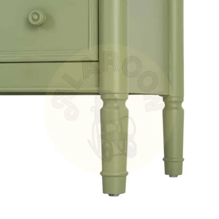 Mueble auxiliar en madera de abeto y DM acabado natural y verde 80x45x60cm - Ixia - 617460IX - foto-secundaria-5