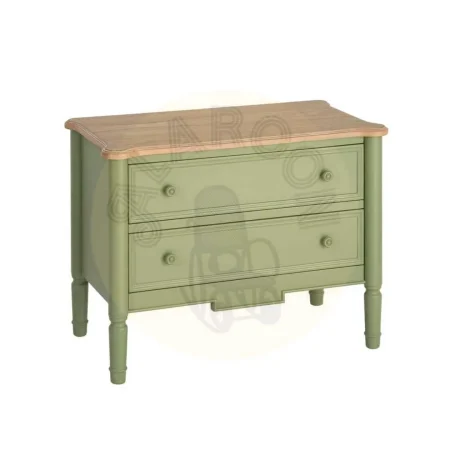 Mueble auxiliar en madera de abeto y DM acabado natural y verde 80x45x60cm - Ixia - 617460IX - foto-secundaria-6