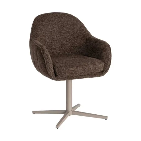 Silla tapizada giratoria con base metálica para uso contract 60x60x86cm - Ixia - 617483IX - foto-blanco