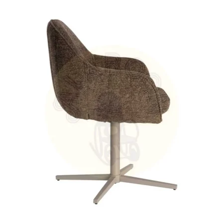 Silla tapizada giratoria con base metálica para uso contract 60x60x86cm - Ixia - 617483IX - foto-secundaria-2