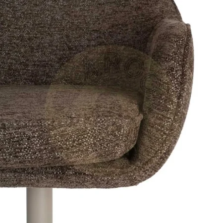 Silla tapizada giratoria con base metálica para uso contract 60x60x86cm - Ixia - 617483IX - foto-secundaria-3
