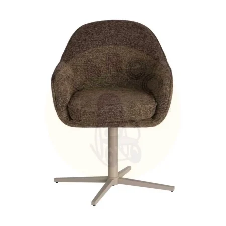 Silla tapizada giratoria con base metálica para uso contract 60x60x86cm - Ixia - 617483IX - foto-secundaria-4