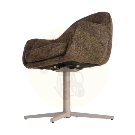 Silla tapizada giratoria con base metálica para uso contract 60x60x86cm - Ixia - 617483IX - foto-secundaria-6