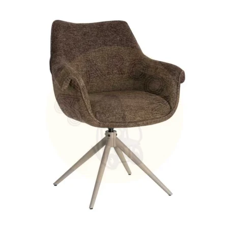 Silla tapizada giratoria 360º con autoretorno y muelles pocket spring estructura metálica 66x60x86cm - Ixia - 617484IX - foto-secundaria-11