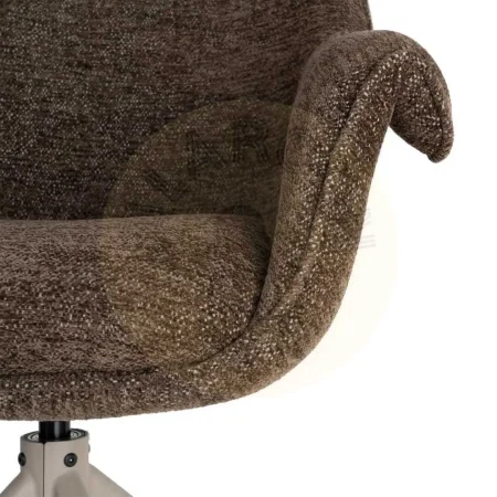 Silla tapizada giratoria 360º con autoretorno y muelles pocket spring estructura metálica 66x60x86cm - Ixia - 617484IX - foto-secundaria-2