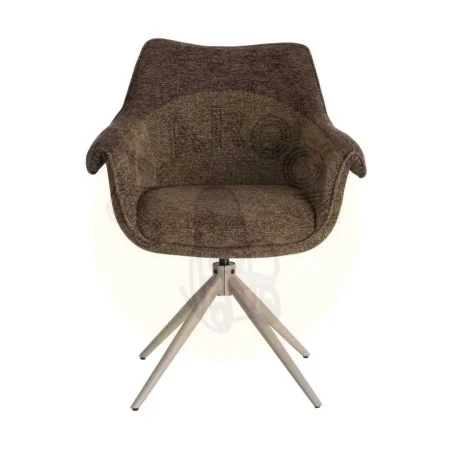 Silla tapizada giratoria 360º con autoretorno y muelles pocket spring estructura metálica 66x60x86cm - Ixia - 617484IX - foto-secundaria-5