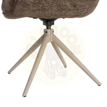 Silla tapizada giratoria 360º con autoretorno y muelles pocket spring estructura metálica 66x60x86cm - Ixia - 617484IX - foto-secundaria-9