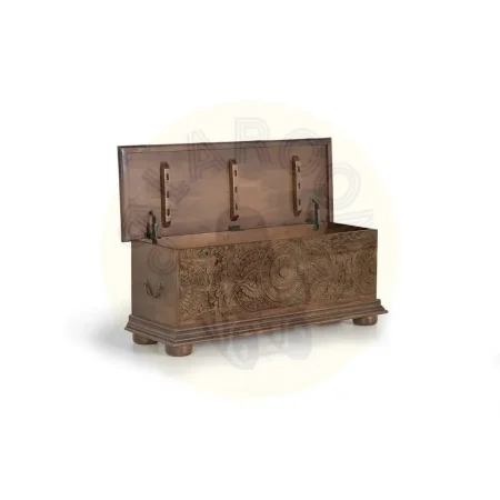 Baúl Lunex en madera de mango tallado a mano con amplio interior 116x40x45cm - Giner y Colomer - 6182GYC - foto-secundaria-2