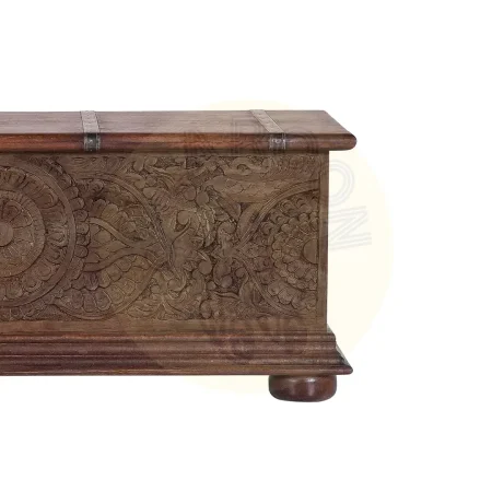 Baúl Lunex en madera de mango tallado a mano con amplio interior 116x40x45cm - Giner y Colomer - 6182GYC - foto-secundaria-4