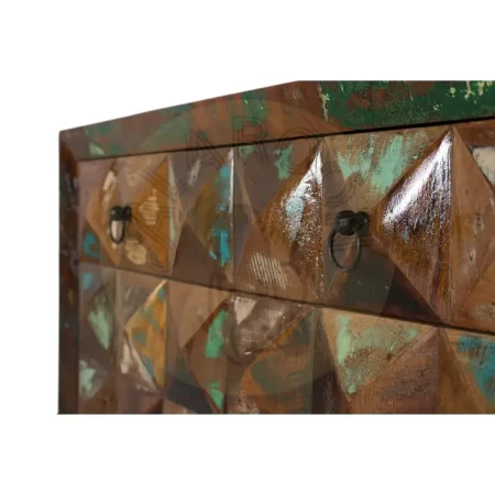 Cómoda Diamante en madera reciclada con varios cajones y acabado natural 100x40x87cm - Giner y Colomer - 6242GYC - foto-secundaria-3