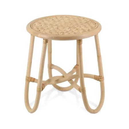 Mesa de centro rattan hecha a mano con materiales naturales - Moycor - 6250102MYC - foto-blanco