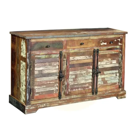 Aparador Tarum madera reciclada 3 puertas 3 cajones estilo rústico sofisticado 150x45x90cm - Giner y Colomer - 6266GYC - foto-secundaria-1