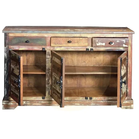 Aparador Tarum madera reciclada 3 puertas 3 cajones estilo rústico sofisticado 150x45x90cm - Giner y Colomer - 6266GYC - foto-secundaria-2