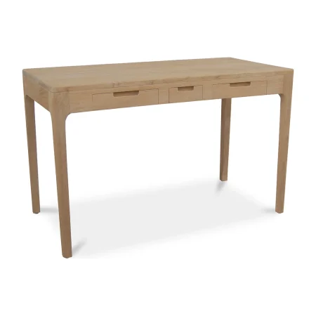 Escritorio Terra 3 cajones de madera de teca maciza hecho a mano 120x76x60cm - Moycor - 6390101MYC - foto-blanco