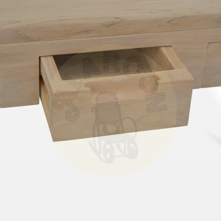 Escritorio Terra 3 cajones de madera de teca maciza hecho a mano 120x76x60cm - Moycor - 6390101MYC - foto-secundaria-5