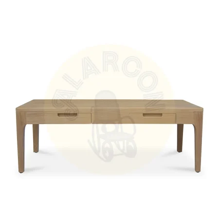 Mesa de centro Terra 2 cajones madera de teca maciza hecha a mano 120x42x60cm - Moycor - 6390120MYC - foto-secundaria-1