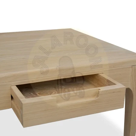 Mesa de centro Terra 2 cajones madera de teca maciza hecha a mano 120x42x60cm - Moycor - 6390120MYC - foto-secundaria-4