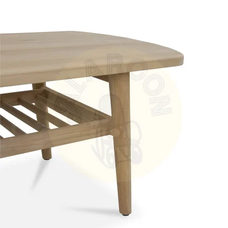 Mesa de centro Terra con 1 estante en teca maciza hecha a mano 150x42x53cm - Moycor - 6390121MYC - foto-secundaria-3