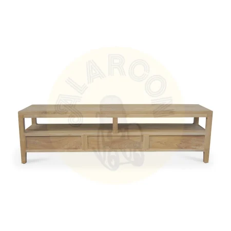 Mueble TV Terra 3 cajones en madera maciza de teca hecho a mano 160x45x40cm - Moycor - 6390310MYC - foto-secundaria-3