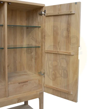 Aparador Terra 2 cajones 2 puertas en madera de teca maciza hecho a mano 90x160x45cm - Moycor - 6390420MYC - foto-secundaria-4