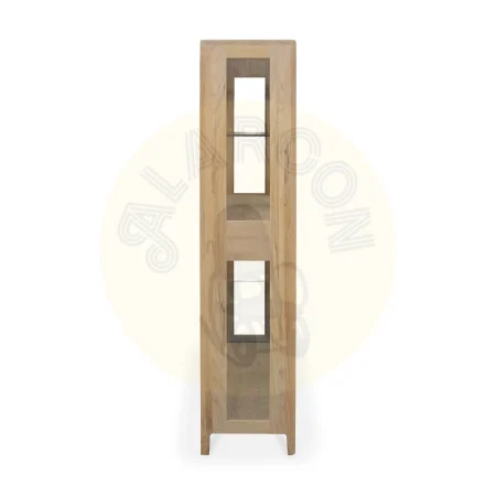 Vitrina Terra 2 cajones 2 puertas en madera de teca maciza hecha a mano 100x190x40cm - Moycor - 6390421MYC - foto-secundaria-4