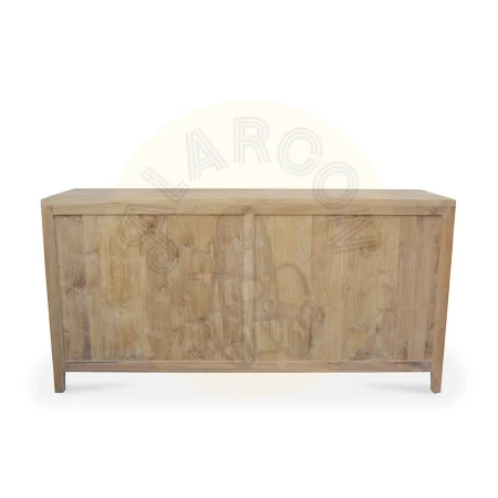 Bufet Terra 3 cajones 2 puertas correderas en madera de teca maciza hecho a mano 170x85x50cm - Moycor - 6390501MYC - foto-secundaria-3