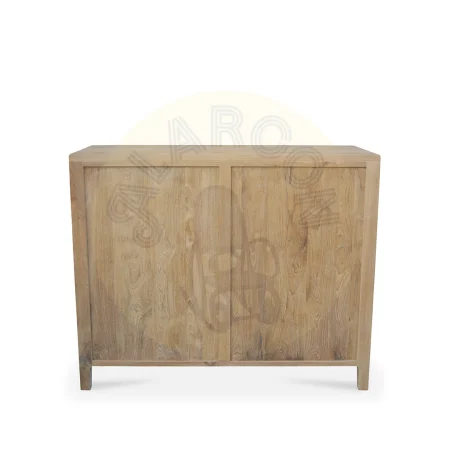 Cómoda Terra 5 cajones en madera de teca maciza hecha a mano 110x90x45cm - Moycor - 6390502MYC - foto-secundaria-2
