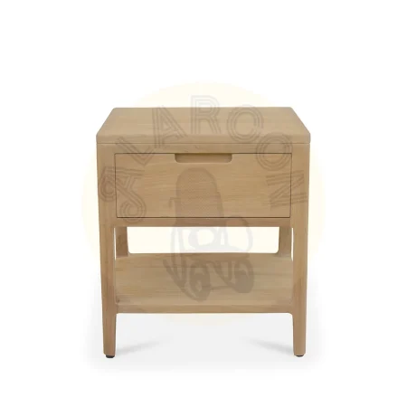 Mesita Terra 1 cajón de teca maciza hecha a mano 45x50x40cm - Moycor - 6390701MYC - foto-secundaria-1
