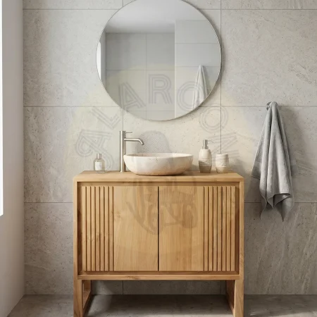 Mueble de baño Teka Natura 2 puertas en madera maciza hecho a mano - Moycor - 6391002MYC - foto-secundaria-7