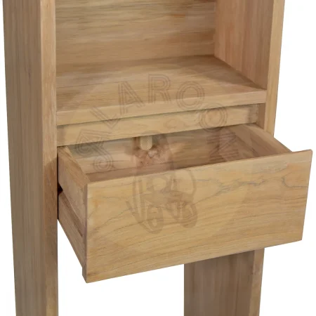 Estantería de baño Teka Natura 1 cajón y 4 estantes hecha a mano en madera maciza - Moycor - 6391003MYC - foto-secundaria-4